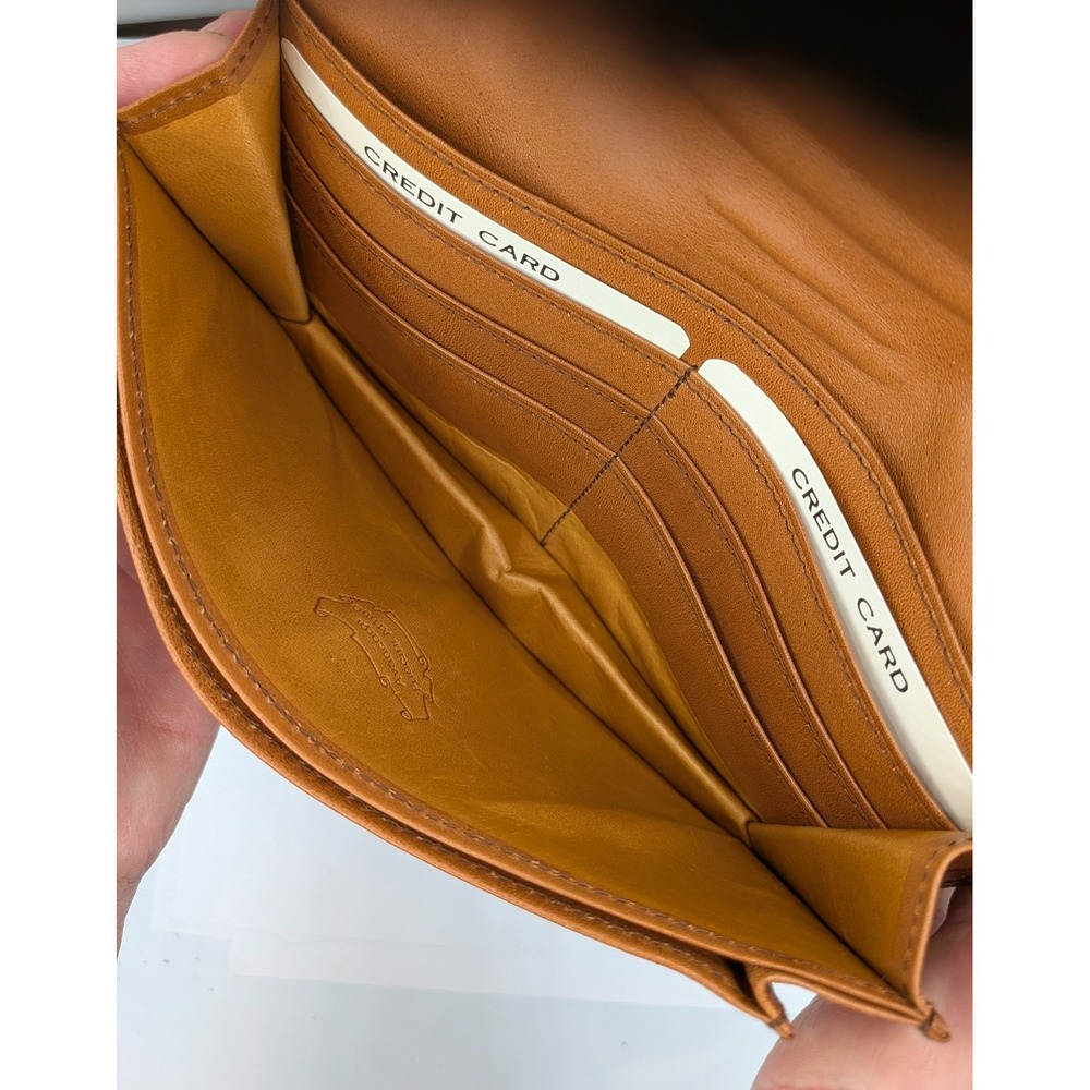 Avancorpi Puccini Attilio Wallet Tan Italian Leather Long Continental Cognac EUC - Picture 8 of 12